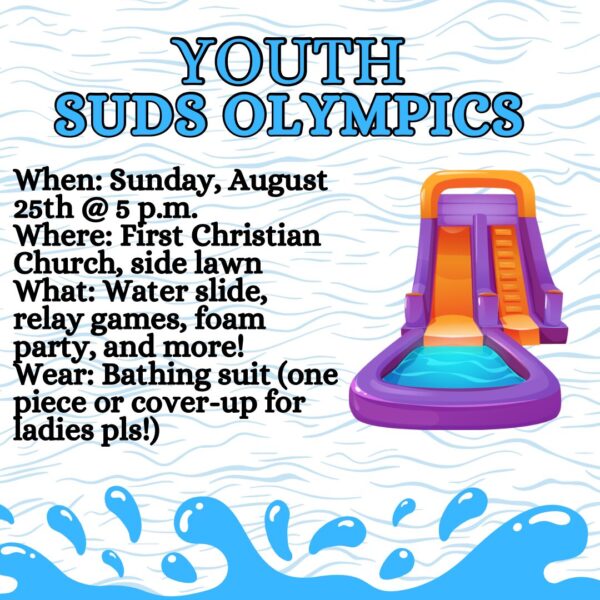 Event flyer for Youth Suds Olympics
